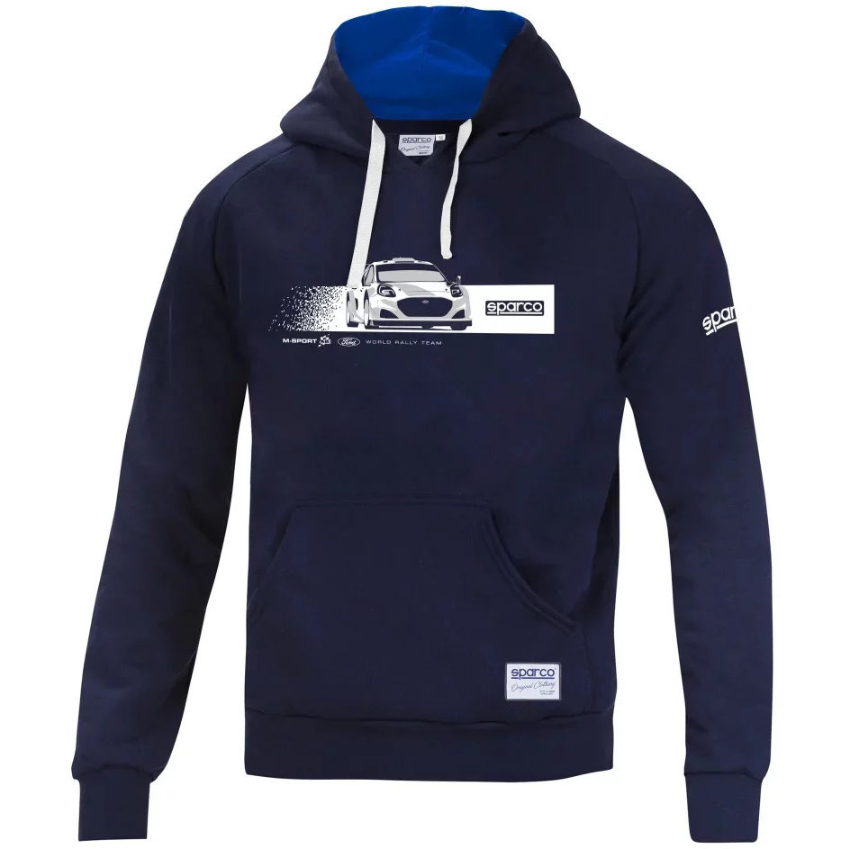 detail SPARCO Hoodie WRT M-Sport modrá pánská mikina