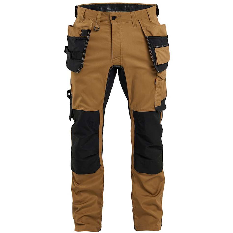 detail BLAKLADER Craftsman Stretch pánske pracovné nohavice premium, pohodlné, nugátove