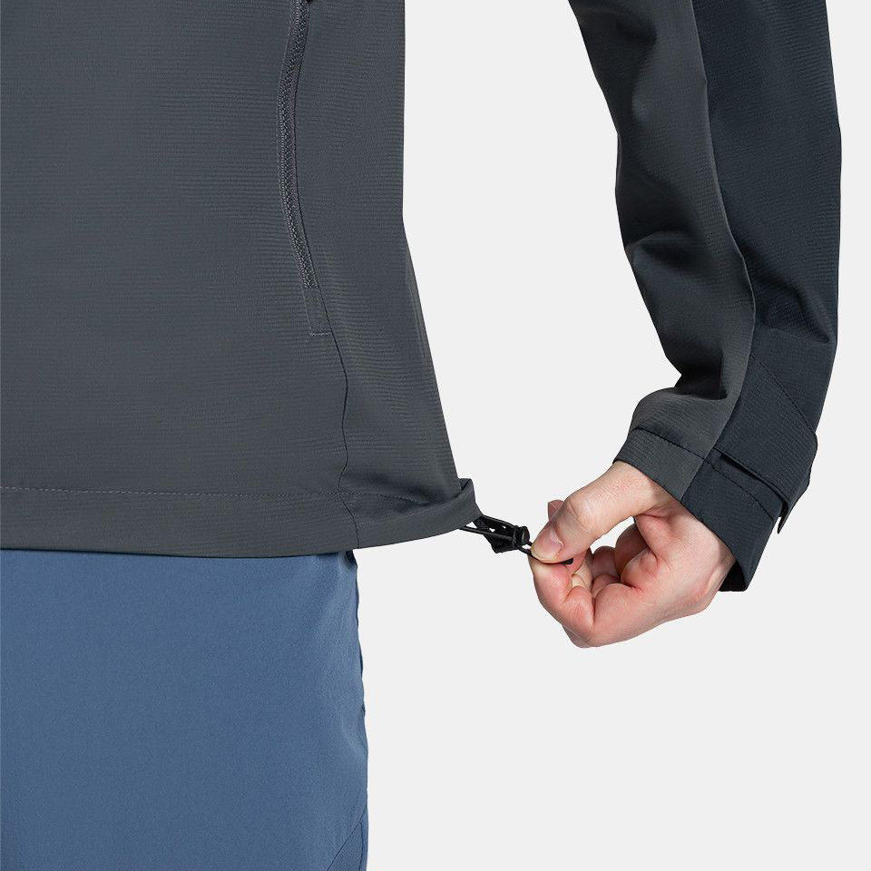 detail KILPI Sonna M čierna pánska outdoorová bunda s membránou Siberium 10 000 mm