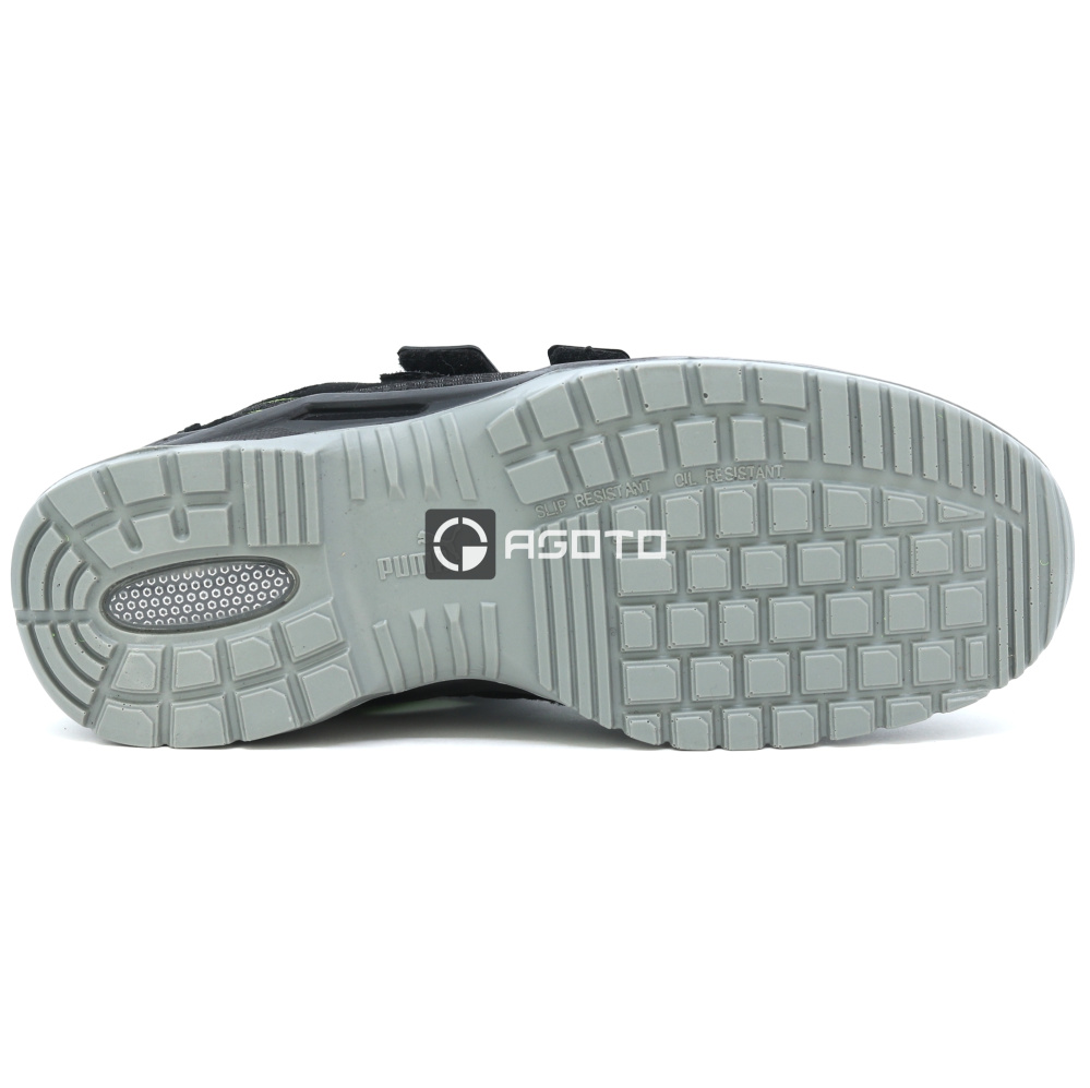 detail PUMA Neodyme green low S1P ESD bezpečnostná obuv