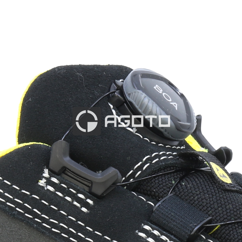 detail DIADORA Run Low S3S čierna pánska kožená pracovná obuv s BOA systémom rýchleho z