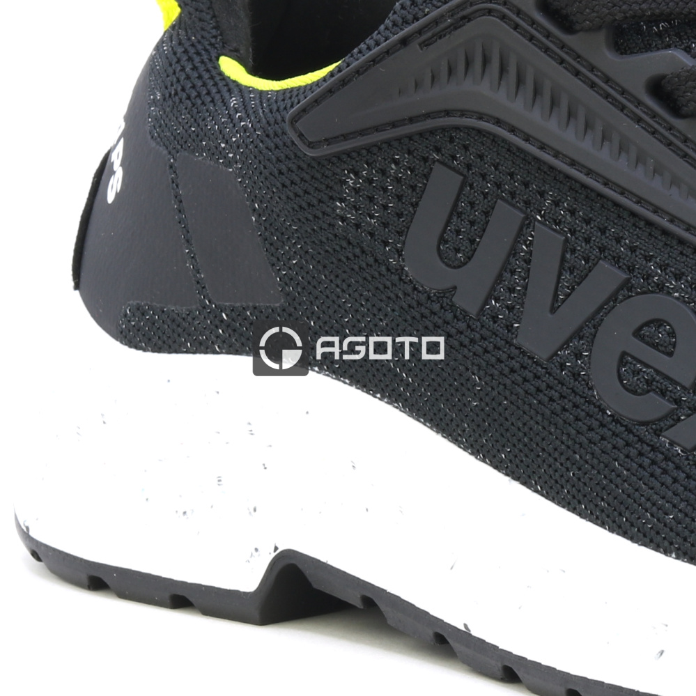 detail UVEX S1 Knit ESD čierna pánska pracovná obuv Clima Zone, ľahká a priedušná