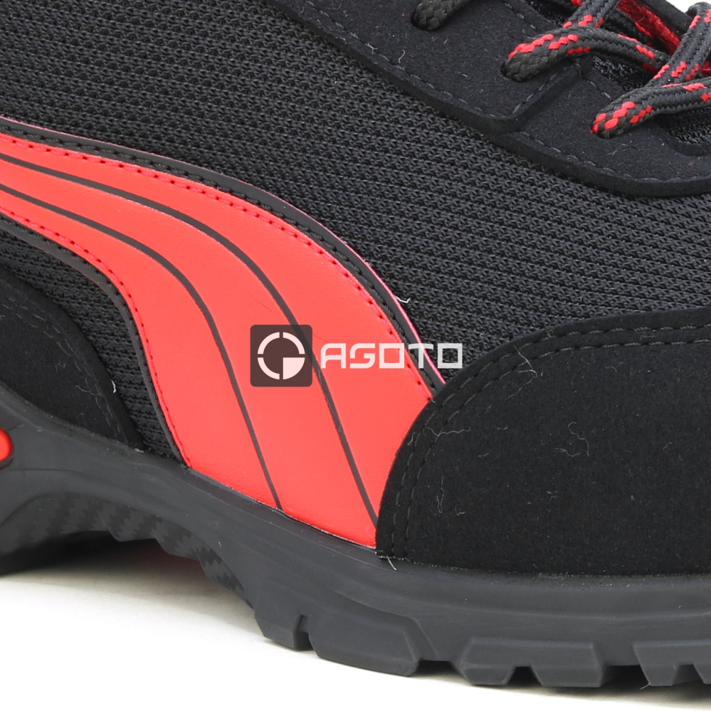 detail PUMA Madrid Mid S1P černá pánská pracovní obuv