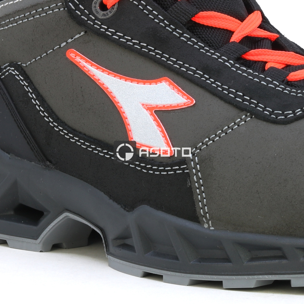 detail DIADORA Shark Leat Mid S3S ESD šedá pánská pracovní obuv