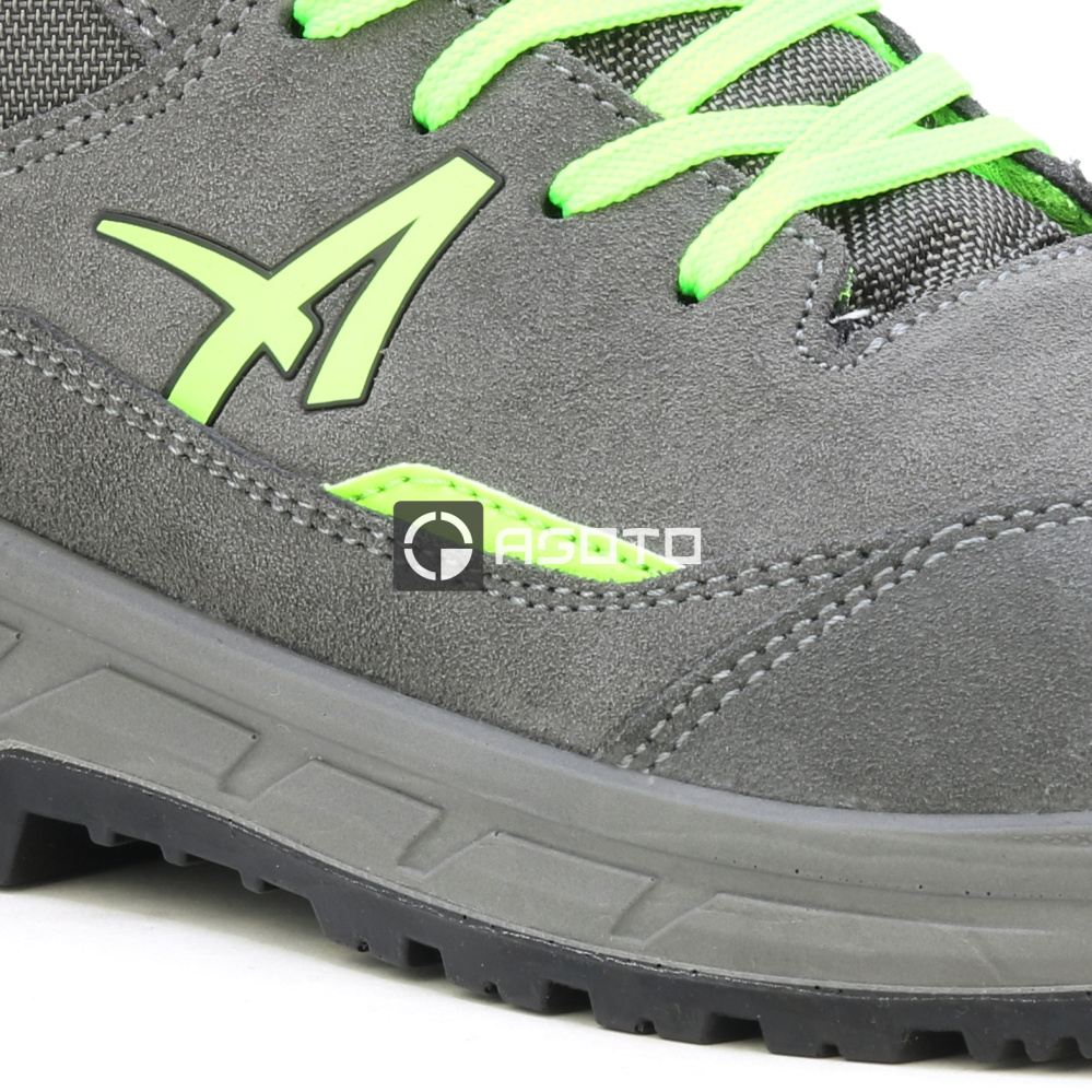 detail ALBATROS Vector MID S3 sivá pánska kožená pracovná obuv, pohodlná a moderná