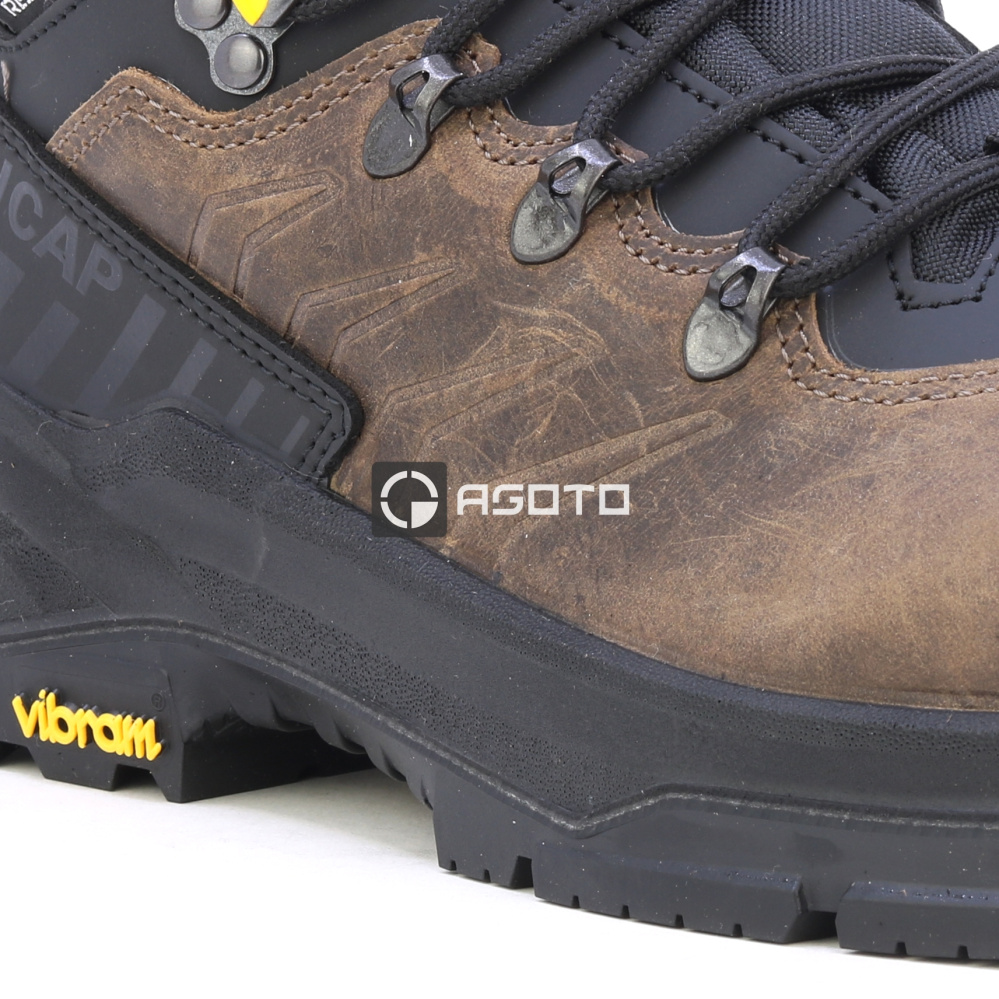 detail BICAP Terrax S7S hnedá pánska kožená odolná pracovná obuv s membránou Respitex®