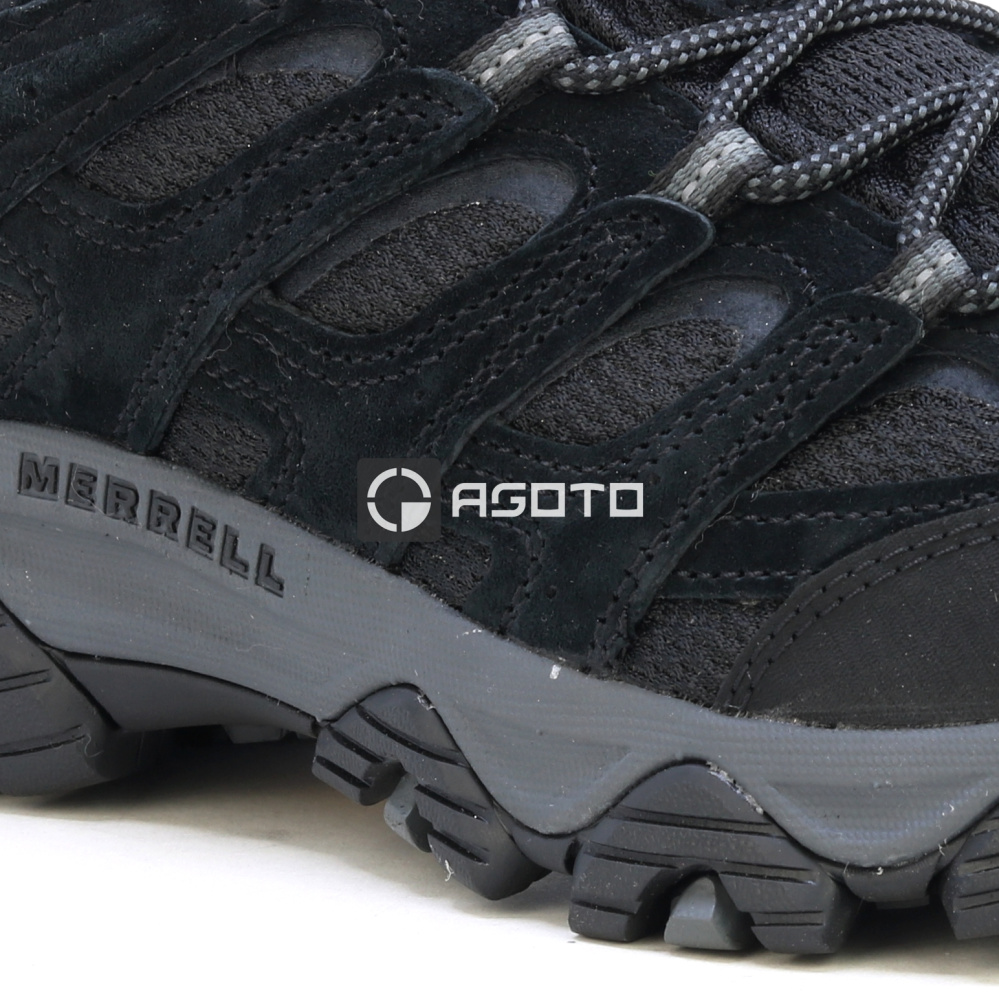 detail MERRELL MOAB 3 black night černá pánská outdoor obuv