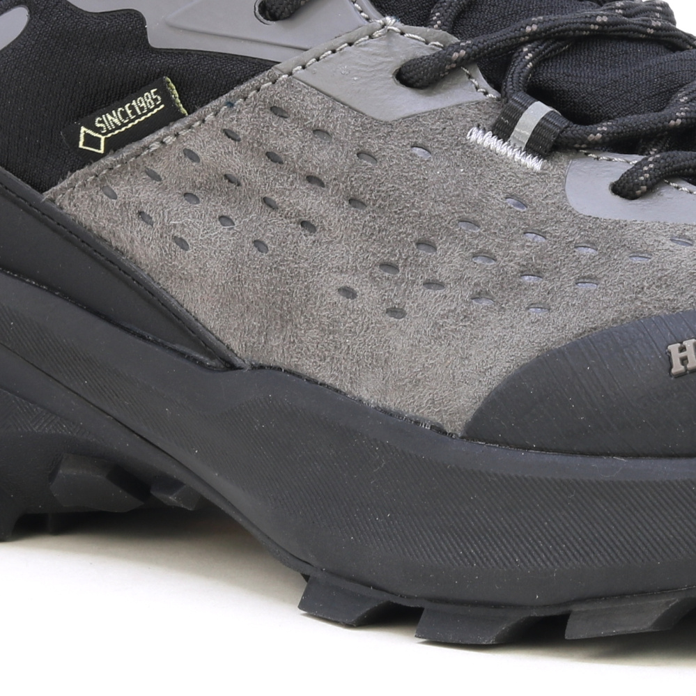 detail Humtto Outdoor Devon sivá pánska kožená pohodlná outdoorová obuv