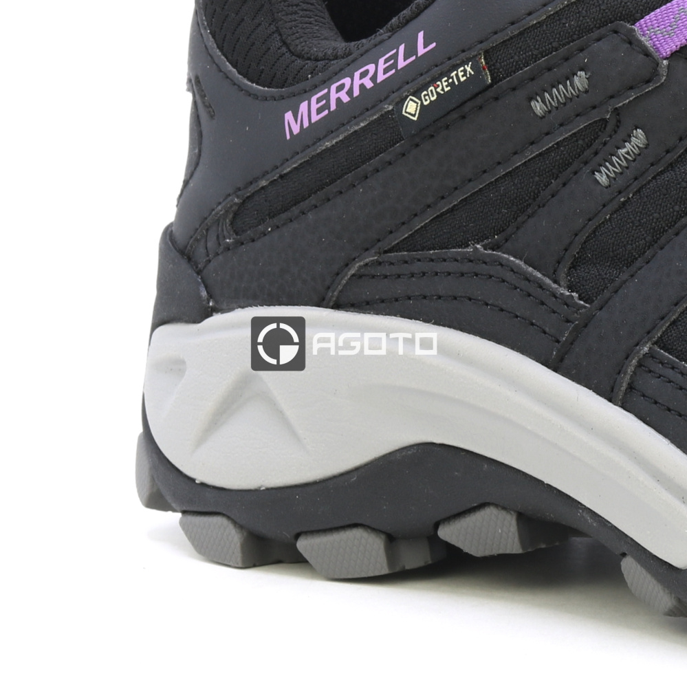 detail MERRELL Claypool 2 Sport GTX čierna dámska outdoorová obuv, Gore-Tex® membrána