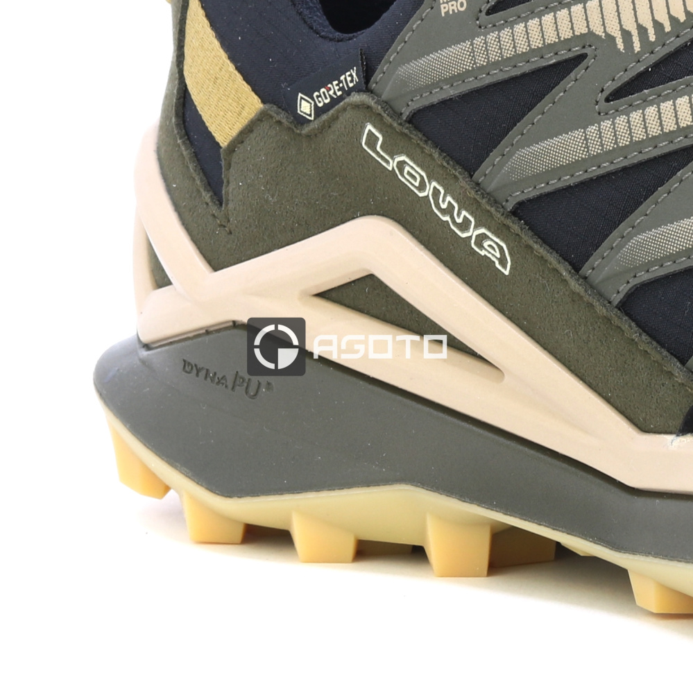 detail LOWA MADDOX PRO GTX LO olivová pánska outdoorová obuv s membránou Gore-Tex®