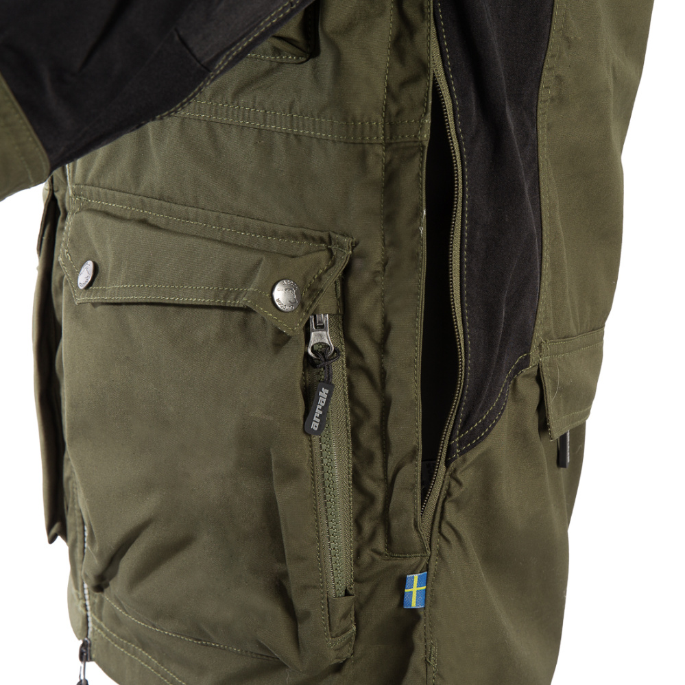 detail ARRAK SWEDEN Hybrid pánská celoroční outdoor/hunting bunda + membrána