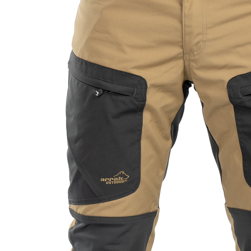 detail ARRAK SWEDEN Active Stretch béžové pánské outdoor kalhoty Výprodej