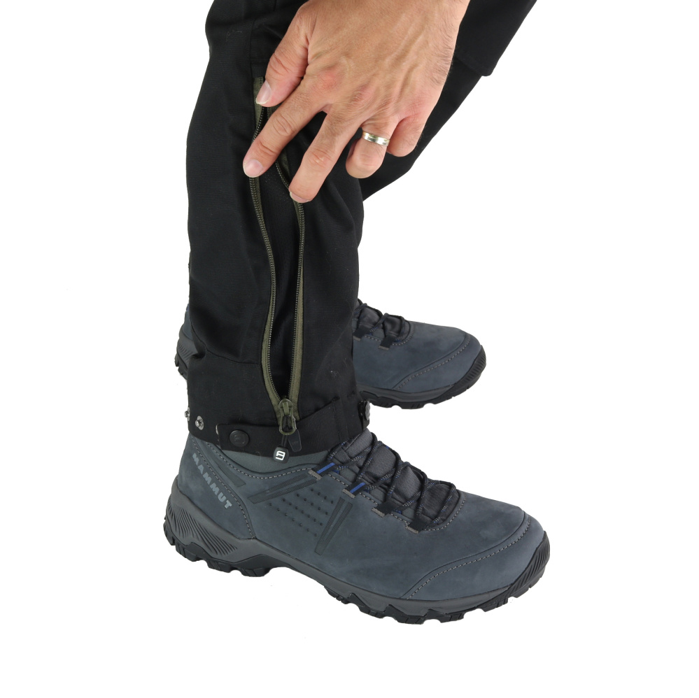 detail Asoto Vattern Zip-Off pánske hnedé outdoorové nohavice DWR s odopínacími nohavic