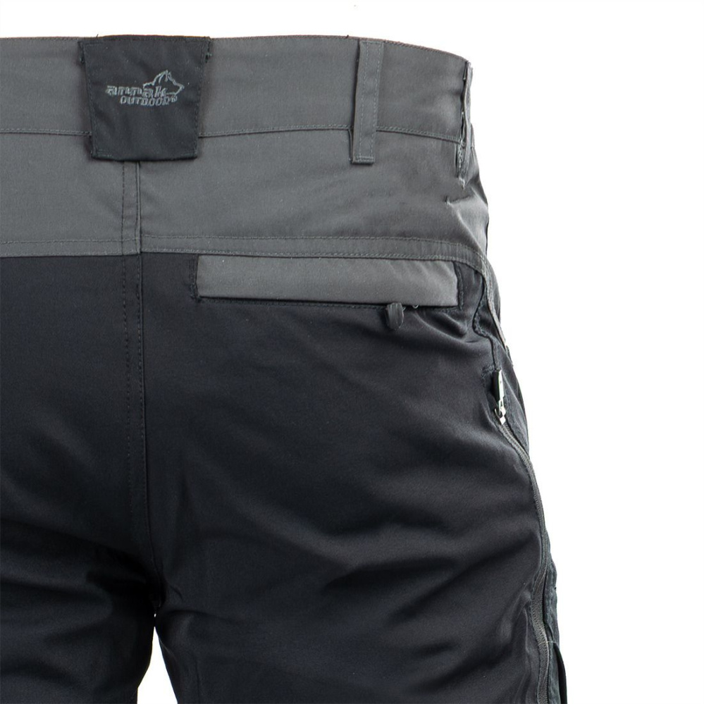 detail ARRAK Sweden Active sivé pánske outdoorové nohavice, vodeodolné, pružné a mimori