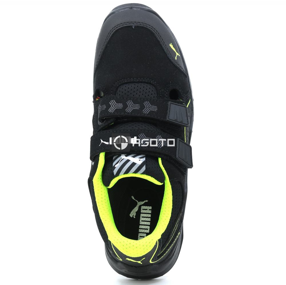 detail PUMA Neodyme green low S1P ESD bezpečnostná obuv