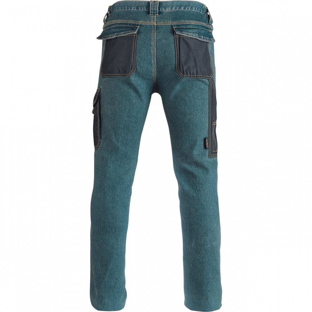 detail KAPRIOL Tenere Jeans Stretch modré pracovní kalhoty