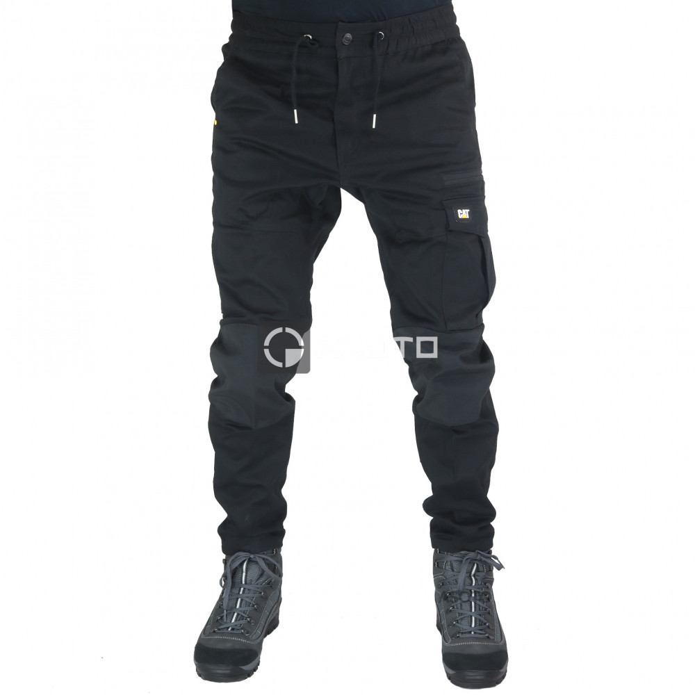 detail CATERPILLAR Dynamic Stretch černé pánské kalhoty
