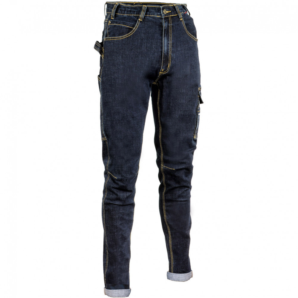 detail COFRA Cabries Stretch modré pánske jeans nohavice