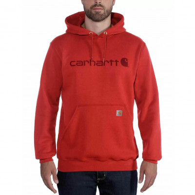 CARHARTT Signature Logo červená pánská mikina