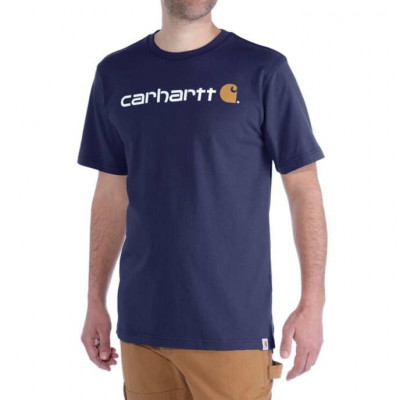 CARHARTT Core Logo modré pánské triko 100% Ba