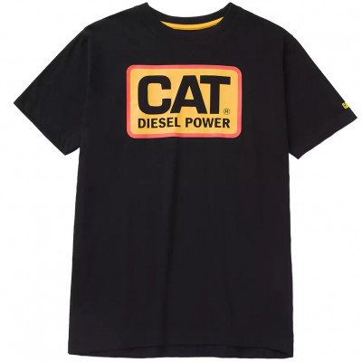 CATERPILLAR Diesel Power černé pánské triko 100% Ba