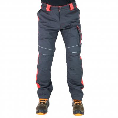 Ardon NEON černo-červené pánské montérkové kalhoty