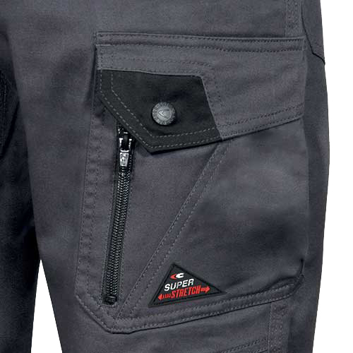 detail COFRA Jember Stretch pracovní kalhoty šedé