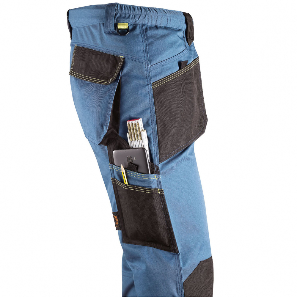 detail KAPRIOL Slick modré pánské pracovní kalhoty