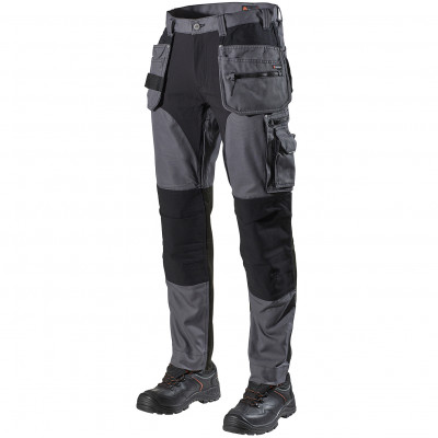 LBRADOR SWEDEN Heavy šedé pánské pracovní kalhoty Premium