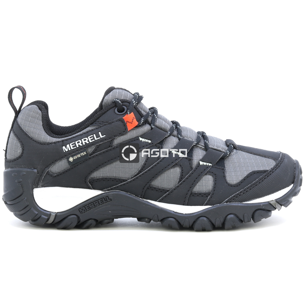 detail MERRELL Claypool Sport GTX charcoa šedá pánská outdoor obuv + Goretex membrána