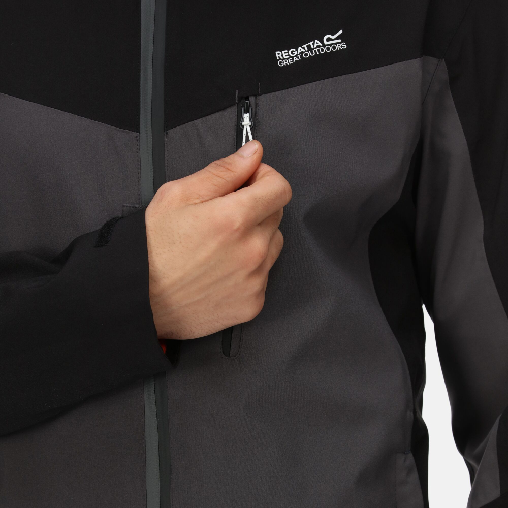 detail REGATTA Birchdale šedá pánská outdoor bunda + Isotex membrána 10 000 mm