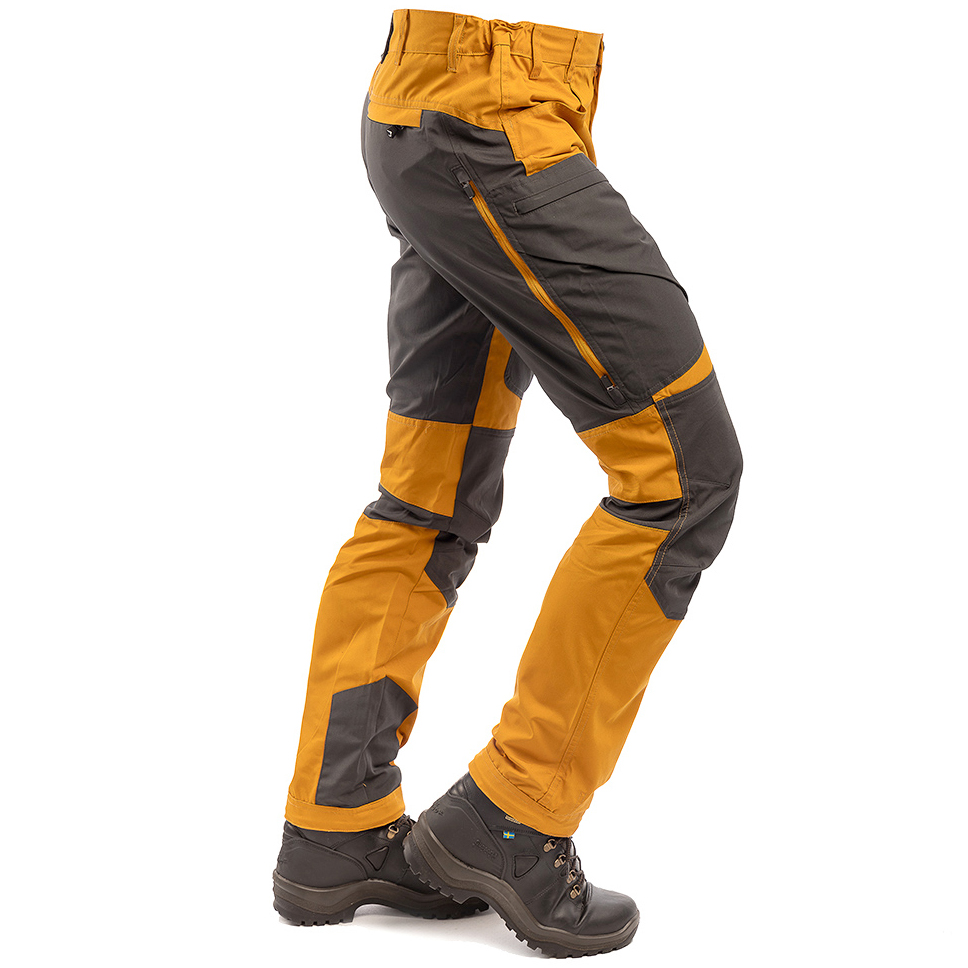 detail ARRAK SWEDEN Active Stretch zlaté pánské outdoor kalhoty voděodolné