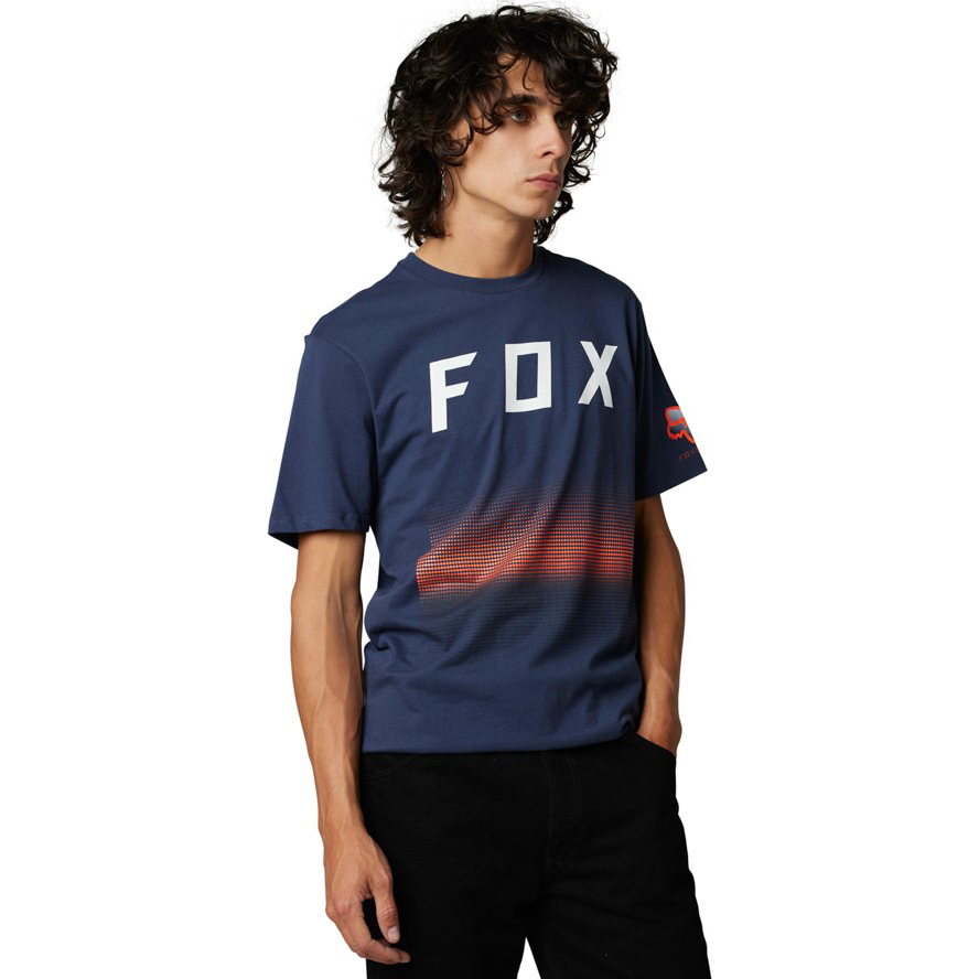 detail FOX FGMNT Prem modré pánské triko 100% Ba
