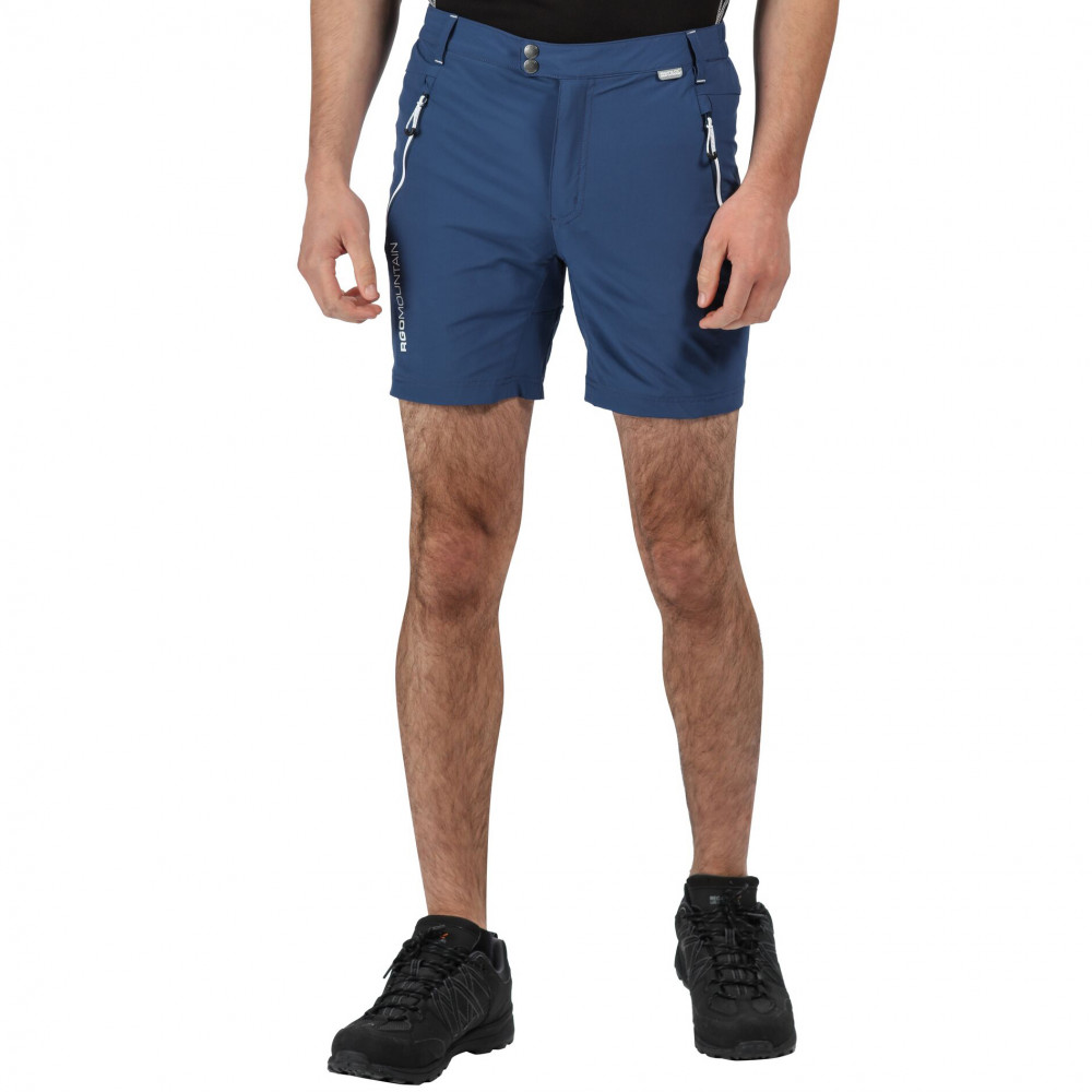 detail REGATTA Mountain shorts modré pánské outdoor kraťasy