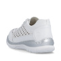 nahlad RIEKER L3217-80 biele dámske kožené tenisky, priedušné, Antistress podrážka