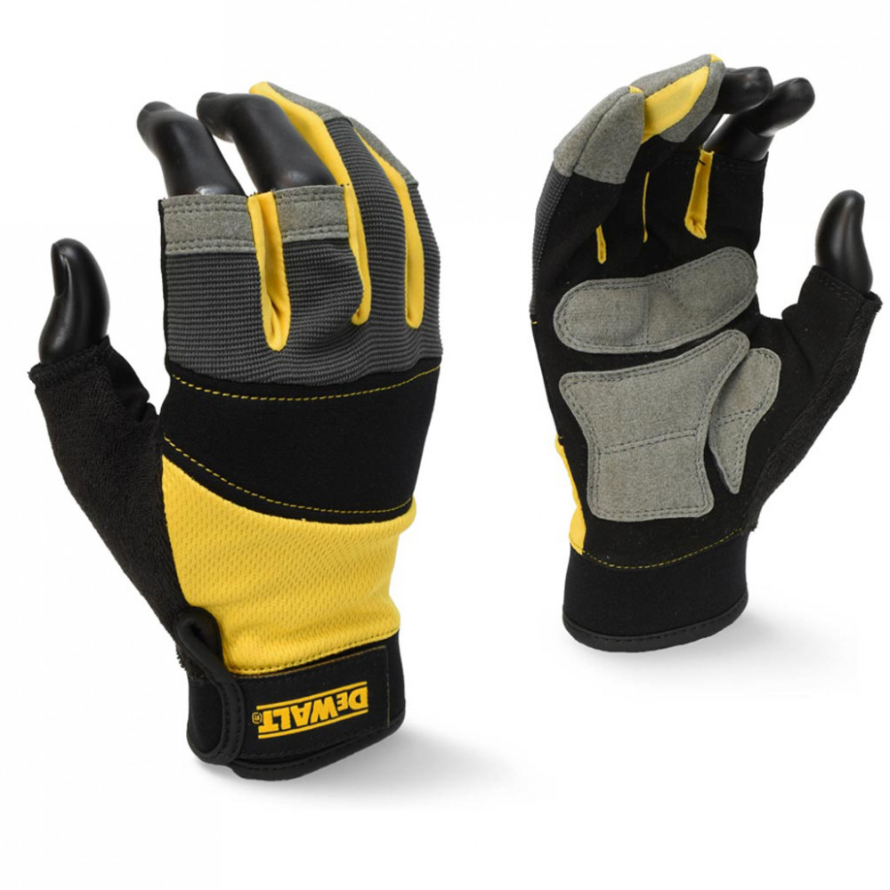 detail DEWALT DPG214 3-Finger tříprstové pracovní rukavice
